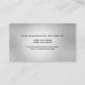 Chic Gray Monogram Manager Visitekaartje (Achterkant)