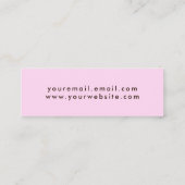 Chic Gray Pastel Pink Grunge Mini Visitekaartje (Achterkant)