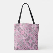 Chic Gray Pattern Monogrammed Tote Bag (Achterkant)