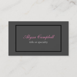 Chic Gray Professional klassiek handschrift Visitekaartje