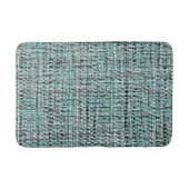 Chic Gray Seafoam Blue Green Boucle Woven Pattern Badmat (Voorkant)