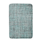 Chic Gray Seafoam Blue Green Boucle Woven Pattern Badmat (Voorkant Verticaal)