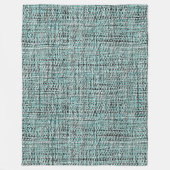 Chic Gray Seafoam Blue Green Boucle Woven Pattern Fleece Deken (Voorkant)