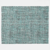 Chic Gray Seafoam Blue Green Boucle Woven Pattern Fleece Deken (Voorkant (Horizontaal))
