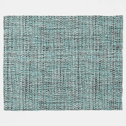 Chic Gray Seafoam Blue Green Boucle Woven Pattern Fleece Deken (Voorkant (Horizontaal))