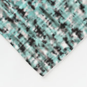 Chic Gray Seafoam Blue Green Boucle Woven Pattern Fleece Deken (Hoek)