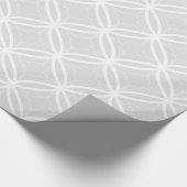 Chic Gray & White Lattice Geometric Pattern Cadeaupapier (Hoek)