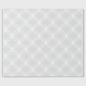 Chic Gray & White Lattice Geometric Pattern Cadeaupapier (Vlak)