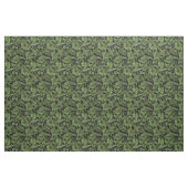 Chic green black tooled leather floral stof (Fat Quarter)