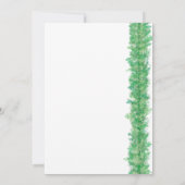 Chic Green Botanical Border Wedding Kaart (Achterkant)