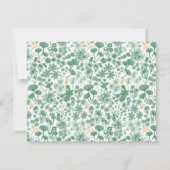 Chic Green Ditzy Floral Specialized Stationery Notitiekaartje (Achterkant)