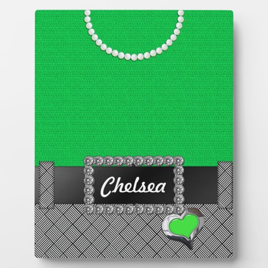 Chic Green Dress Plaque Fotoplaat (Voorkant)