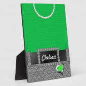 Chic Green Dress Plaque Fotoplaat (Zijkant)