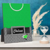 Chic Green Dress Plaque Fotoplaat (Zijkant)