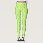 Chic Green Fade Abstract Leggings (Voorkant)