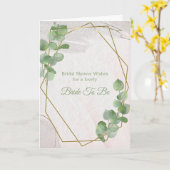 Chic Green Gold Greenery Vrijgezellenfeest Kaart (Gele Bloem)