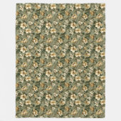 Chic Green Gold Throw Modern Botanical Luxe Look Fleece Deken (Voorkant)
