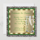 Chic Green High Heel Schoenen Kerstfeest Kaart (Achterkant)