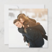 Chic Green Holly Christmas Wreath 2-zijdige foto Feestdagenkaart (Achterkant)