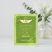 Chic Green Irish Wedding Save the Date Aankondigingskaart (Staand voorkant)