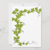 Chic Green Ivy Bridal Shower Kaart (Achterkant)