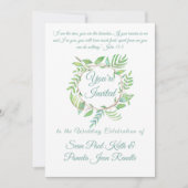 Chic Green Leaf Wreath met Business Verse Classi Kaart (Voorkant)