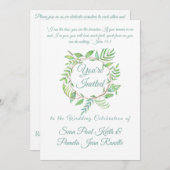 Chic Green Leaf Wreath met Business Verse Classi Kaart (Voorkant / Achterkant)