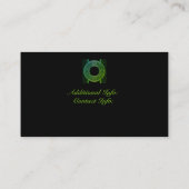 Chic Green Medallion Visitekaartje 2 (Achterkant)