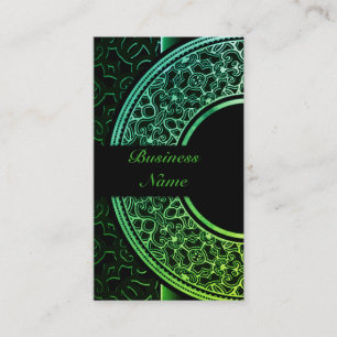 Chic Green Medallion Visitekaartje 4