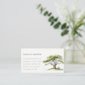 Chic Green Oak Tree Display Douche Baby shower Informatiekaartje (Staand voorkant)