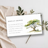 Chic Green Oak Tree Display Douche Baby shower Informatiekaartje