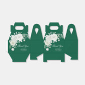 Chic Green Pastel White Rose Greenery Verjaardag Bedankdoosjes (Uitgevouwen)