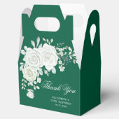 Chic Green Pastel White Rose Greenery Verjaardag Bedankdoosjes (Geopend)