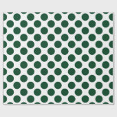 Chic Green Polka Dot Pattern Birthday Cadeaupapier (Vlak)