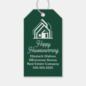 Chic Green Real Estate Company Customized Realtor Cadeaulabel (Voorkant)