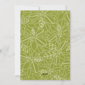 CHIC GREEN RED BERRIES WATERVERF CHRISTMAS PEACE FEESTDAGENKAART (Achterkant)