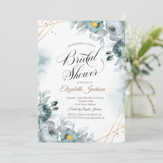 Chic Green Rozen Vrijgezellenfeest Kaart (Staand voorkant)