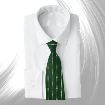 Chic Green Silver Elegant Stripes