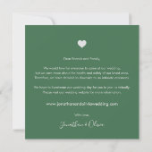 Chic Green Simple Downsiving Smaller Wedding Aankondiging (Achterkant)