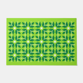 Chic Green Tegel Flowers Patroon Grote Deuren Deurmat