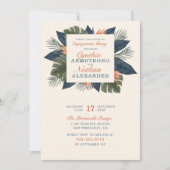 Chic Green Tropical verlaat uniek verlovingsfeest Kaart (Voorkant)