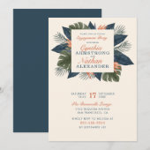 Chic Green Tropical verlaat uniek verlovingsfeest Kaart (Voorkant / Achterkant)