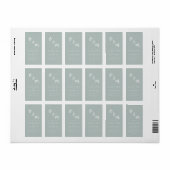Chic Green Wedding Etiket (Full Sheet)