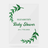 Chic Greenery Baby shower Acryl Bord (Voorkant)