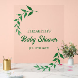 Chic Greenery Baby shower Acryl Bord