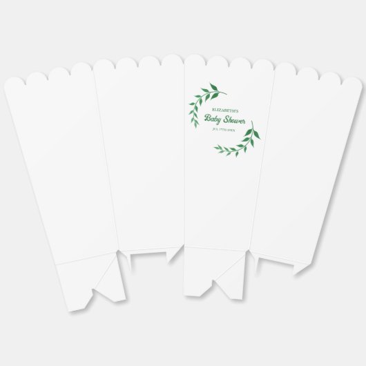 Chic Greenery Baby shower Bedankdoosjes (Ongevouwen)