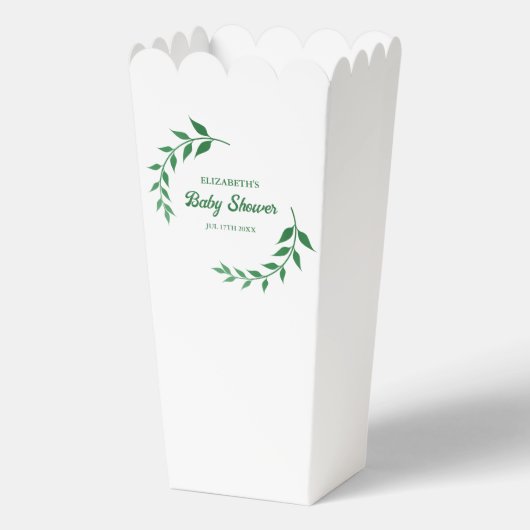 Chic Greenery Baby shower Bedankdoosjes (Voorkant)