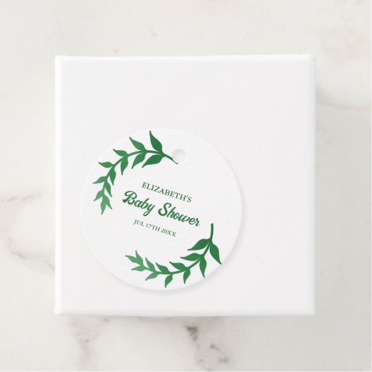 Chic Greenery Baby shower Bedankjes Labels (In situ)