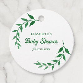 Chic Greenery Baby shower Bedankjes Labels