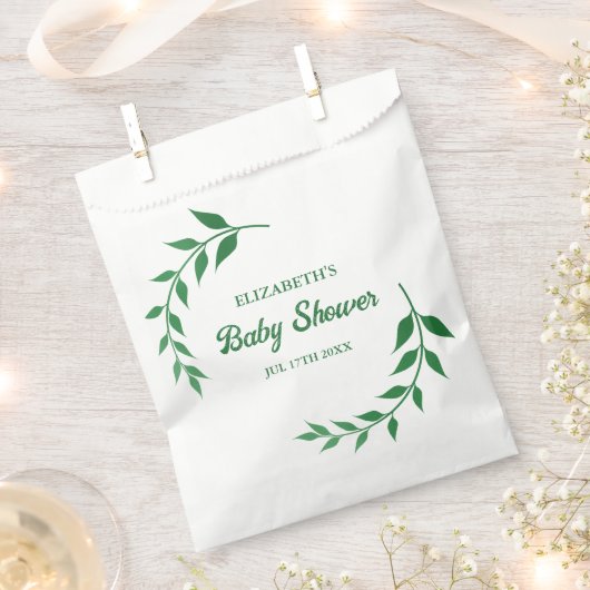 Chic Greenery Baby Shower Bedankzakje (Geknipt)